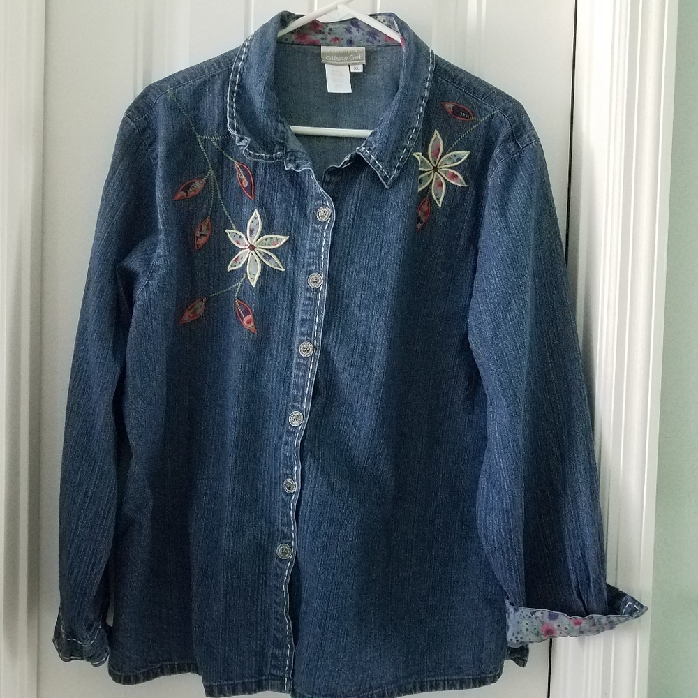 Coldwater Creek Blue Denim Shirt